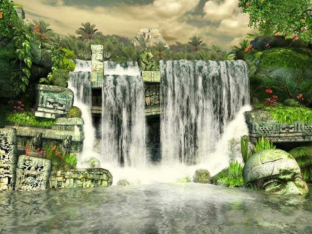 玛雅瀑布 Mayan Waterfall 3D Screensaver